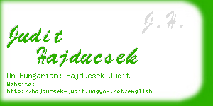 judit hajducsek business card